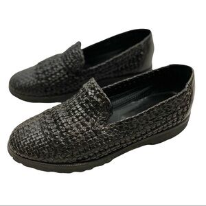 COLE HAAN Woven Leather Slip-On Loafers